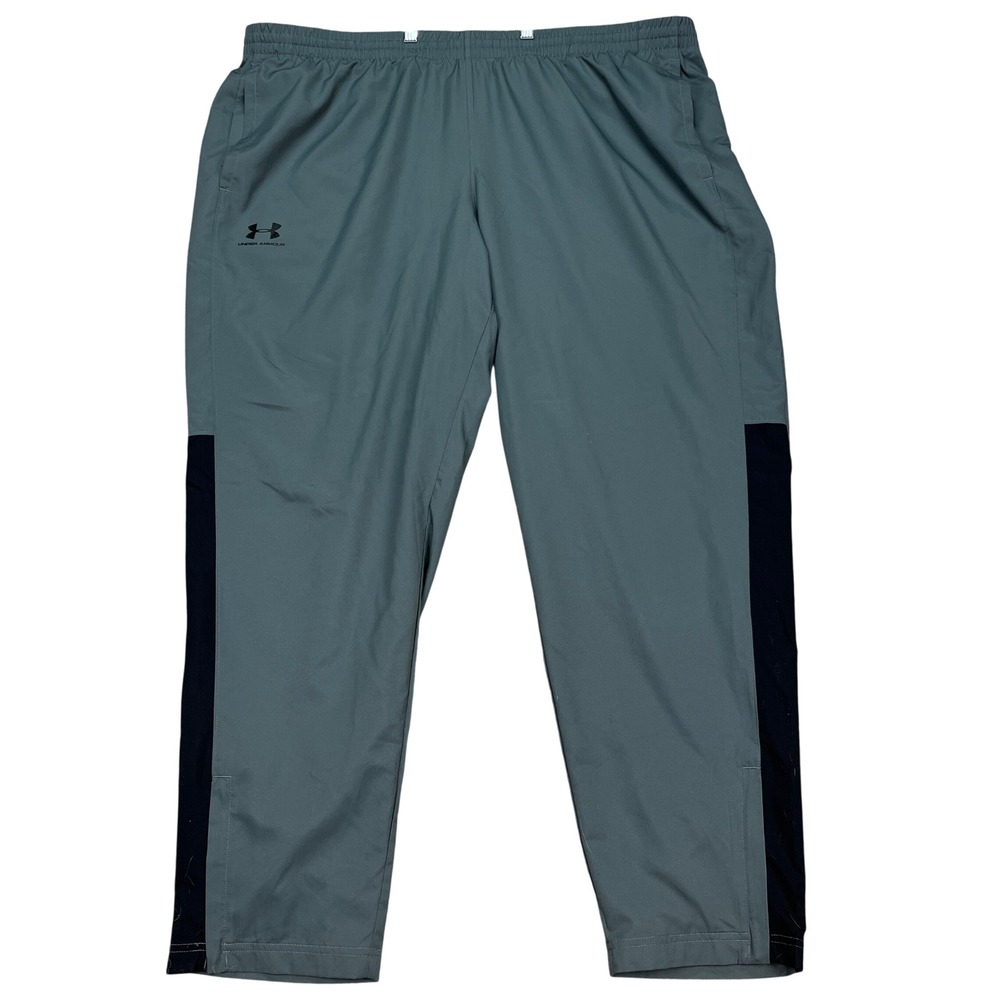 Under Armour Mens Pants 3XL Gray Black Colorblock Mesh Lined Loose Straight Leg